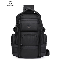 OZUKO Shoulder Bags for Male Large Capacity Waterproof Chest Bag Tactical Sling Messenger Bags Men Outdoor Sports Crossbody Bag