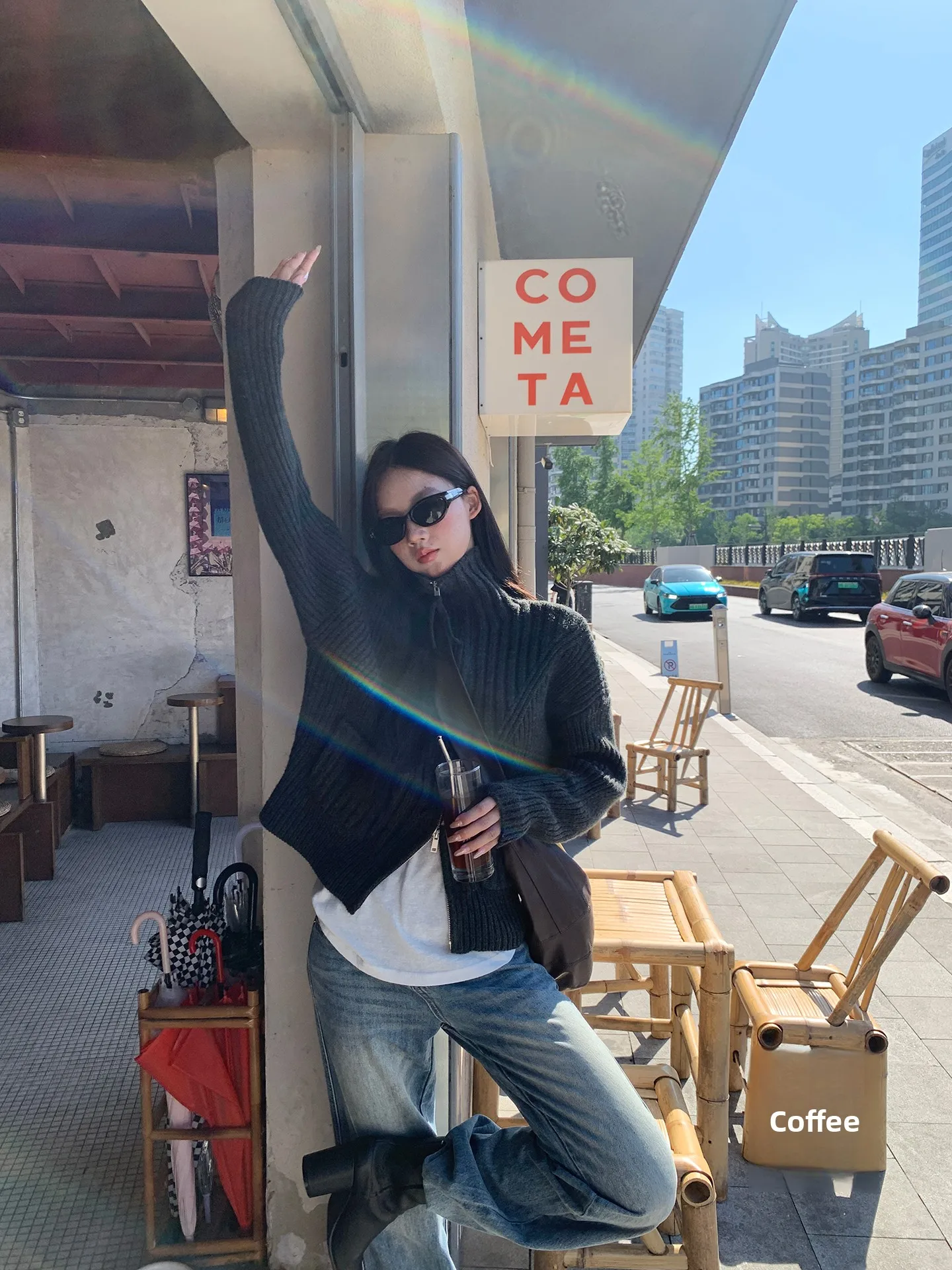 

Свободный вязаный длинный женский кардиган све, корейская повседневная верхняя одежда, удобный свитер, пальто на осень-зиму, мода