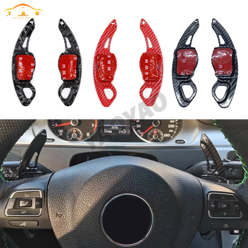 Accessori interni per auto Volante in fibra di carbonio ABS per Volkswagen VW Golf 6 GTI