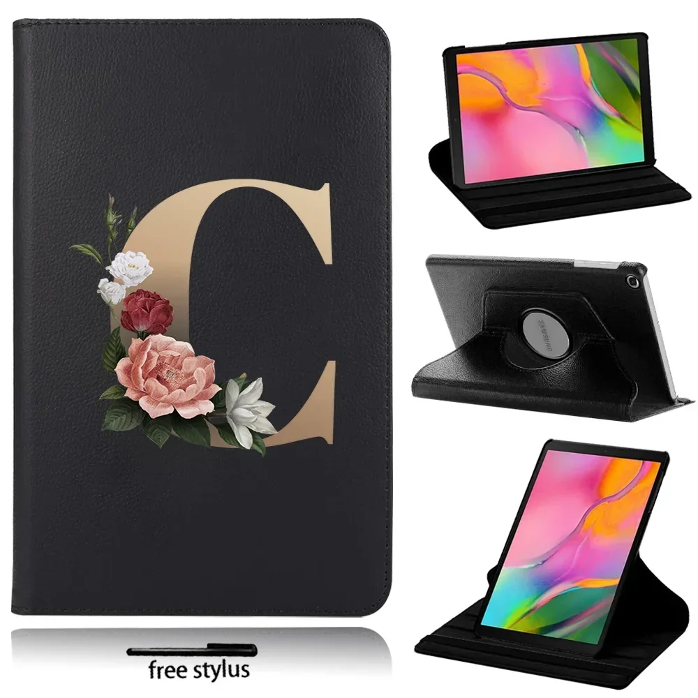 

Tablet Case for Samsung Galaxy Tab A7 10.4 T505 T500/A 10.1 T510/T515/S6 Lite P610 P615 360 Degree Rotating 26 Letter Cover