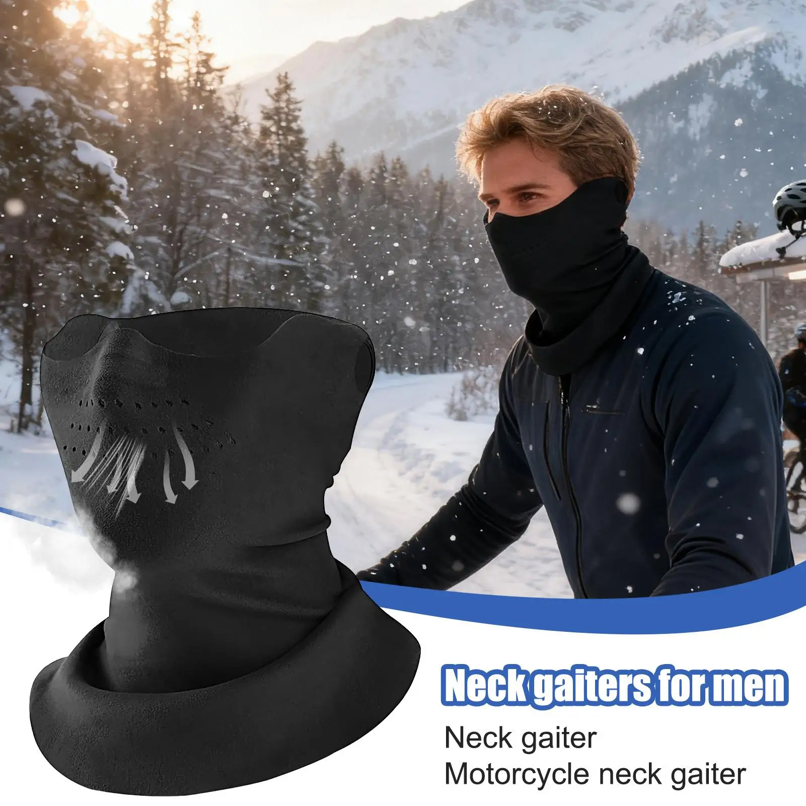 Neck Gaiter Women Breathable Windproof Warm Half Winter Neck Warmer For Cold Weather Outdoor Hiking Fishing Skiing Snowboarding