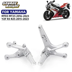 Pedale anteriore poggiapiedi pedale per YAMAHA MT03 MT25 YZF R3 R25 moto Rider poggiapiedi accessori staffa pedale YZFR3 YZFR25