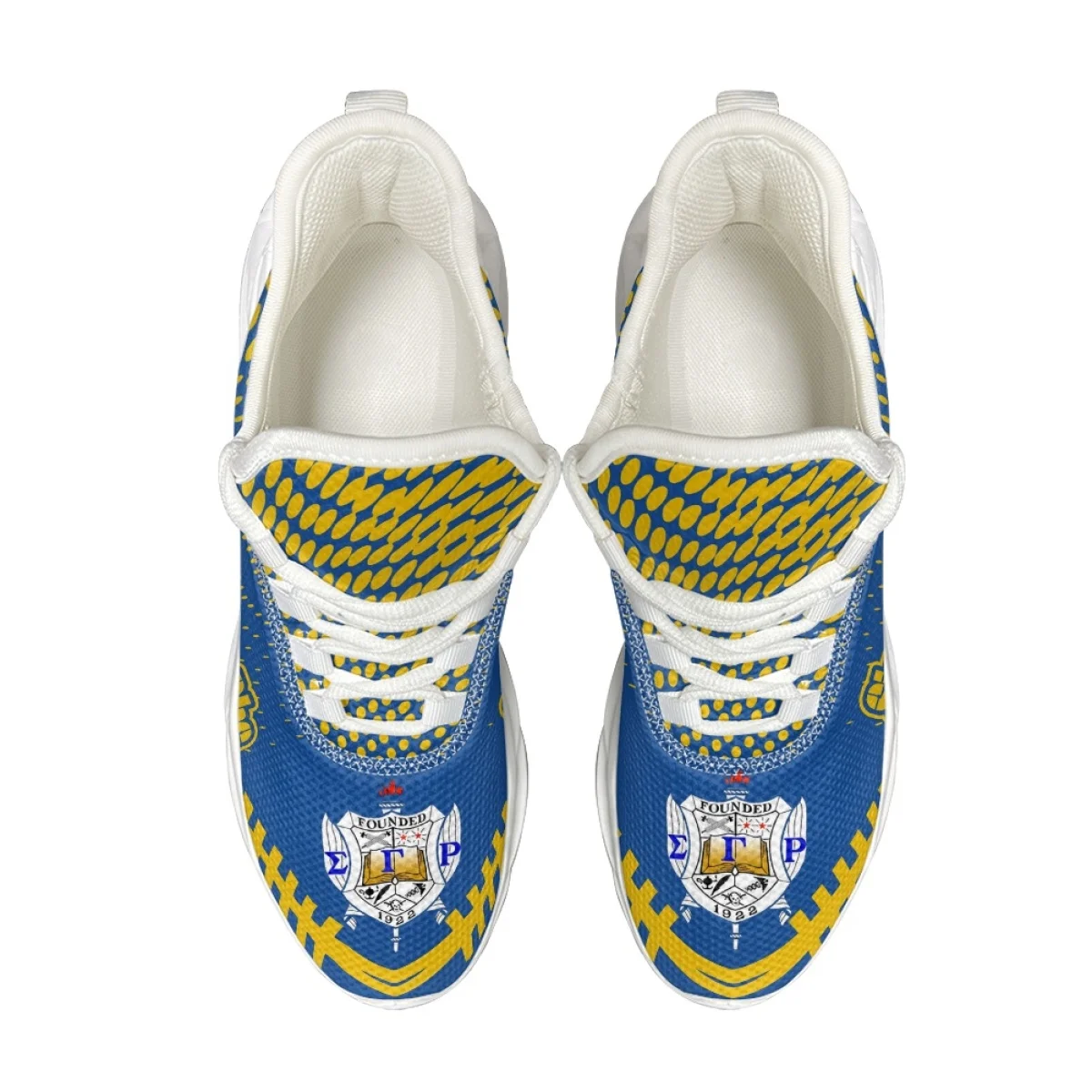 Breathable Platform Sneakers Sigma Gamma Rho Poddles Printed Lightweight Non-slip Lace-up Shoes Versatile Trendy Walking Shoes