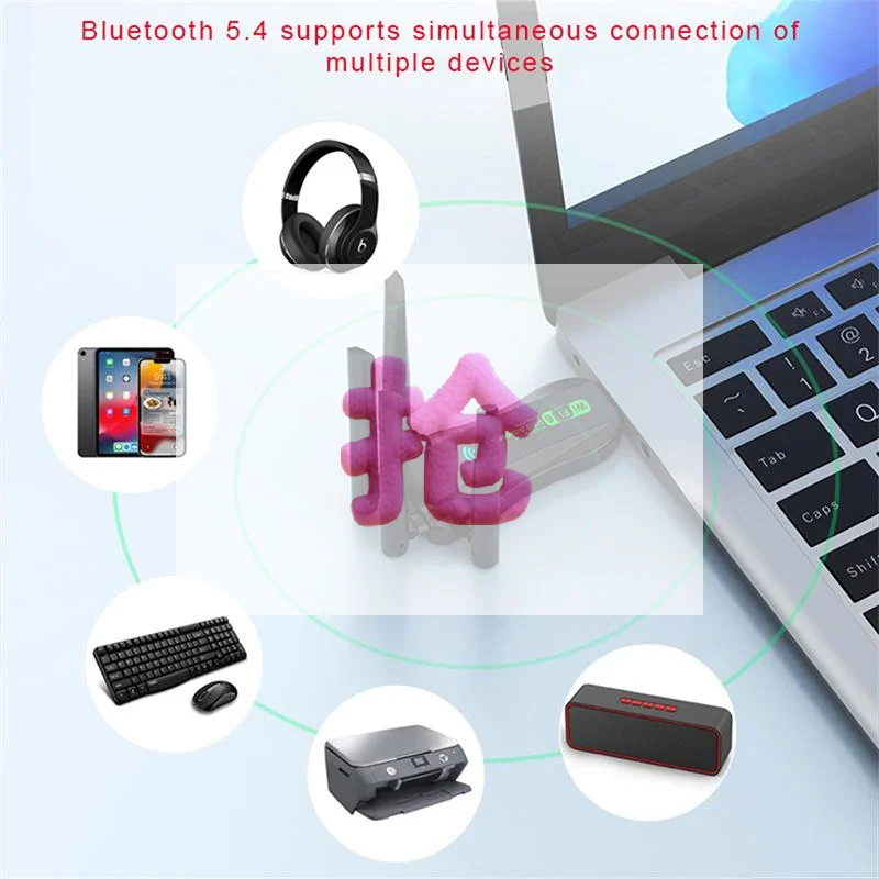 

USB-адаптер Wi-Fi 6 с Bluetooth 5.4, двухдиапазонный (2.4G+5.8ГГц), 4 антенны, беспроводной USB-приемник для ПК/ноутбука