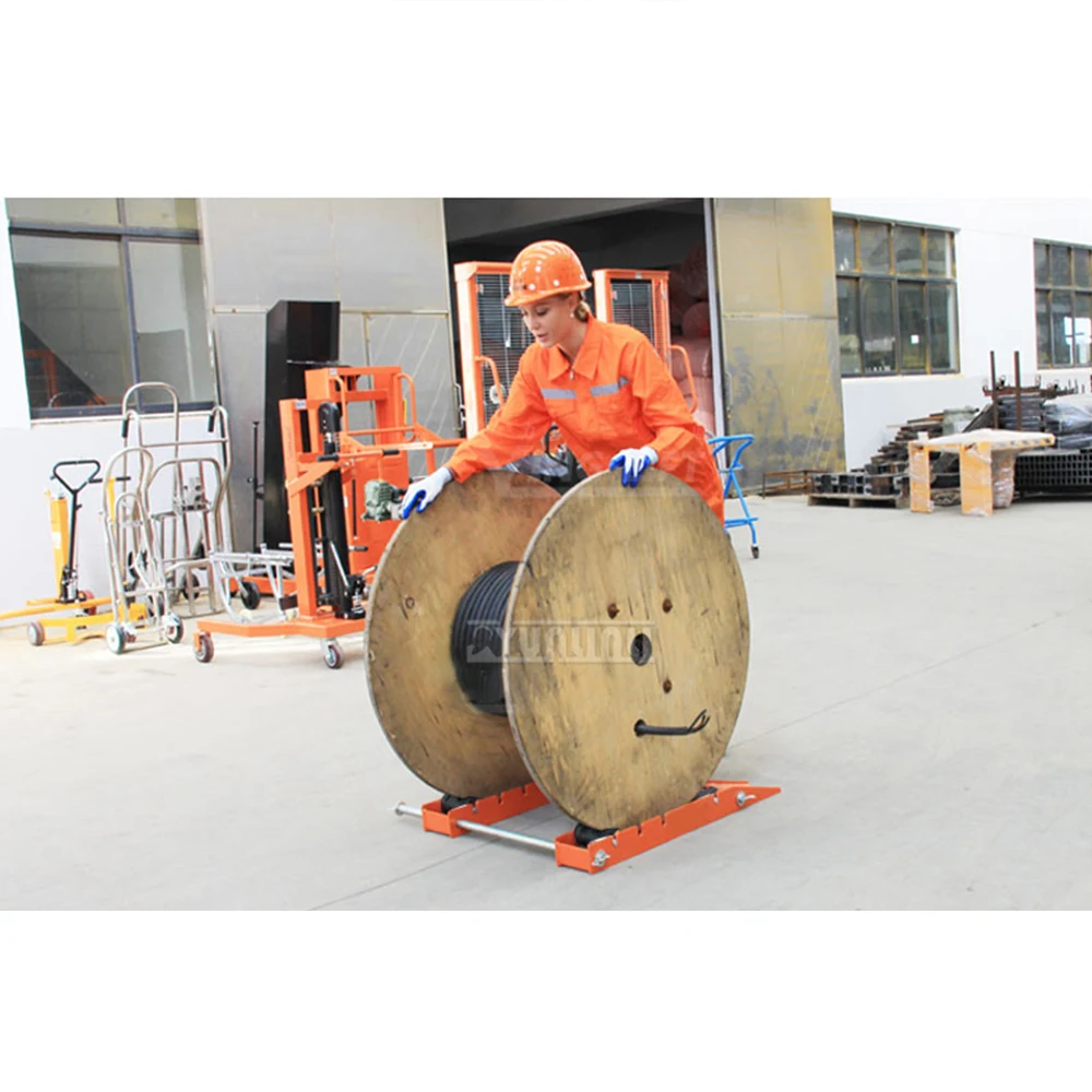 300-1000mm Cable Wire Pay-off Stand Orbital Cable Payout Base Tool Foldable Fiber Optic Cable Rolling Trough Base TYX-1