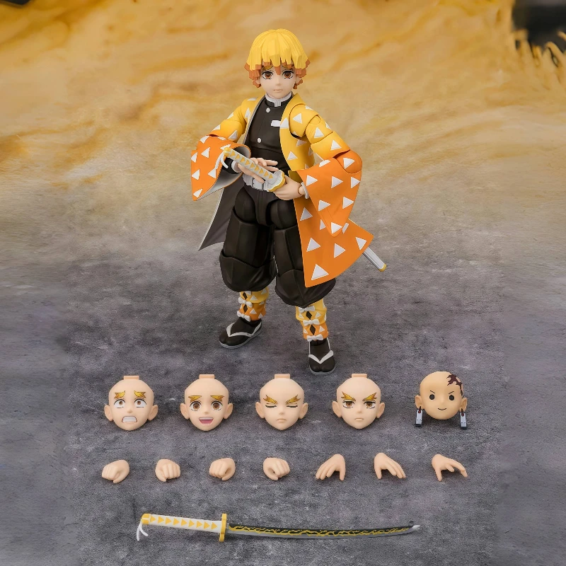 

In Stock Bandai Genuine SHF Demon Slayer Ichigo Zenitsu Joint Movable Anime Doll PVC Collection Tabletop Ornament Model Gifts