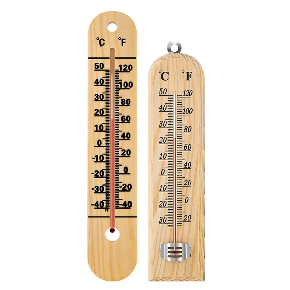 -30 ~ 50 ℃/-20 ~ 120 z drewnianym termometrem do dekoracji domu termometr do ochrony środowiska i bezpieczeństwa nafty