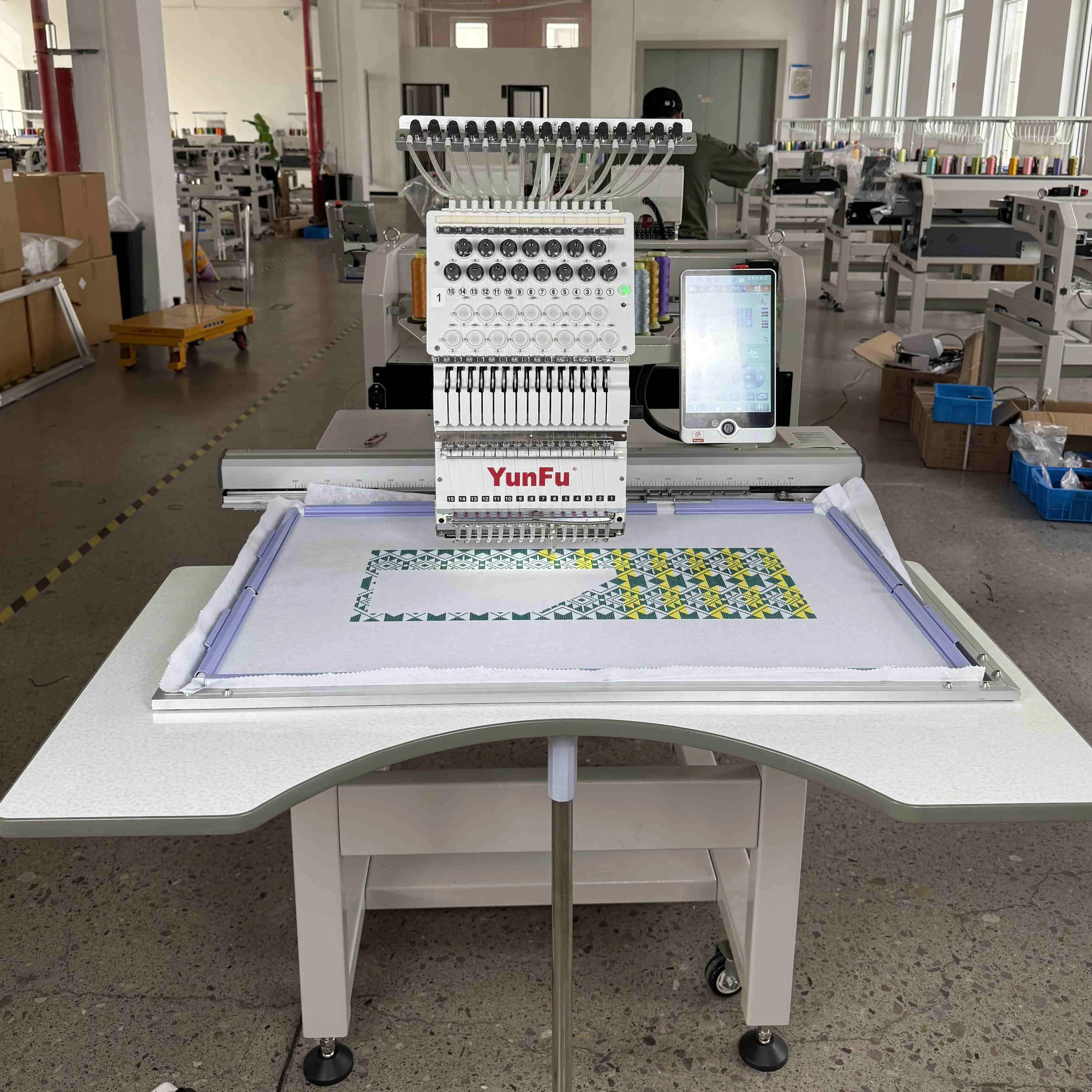 Dahao 12/15 Needle Single Head Embroidery Machine For Muslim Clothing New Or Used Tajima With Core Motor Computerized
