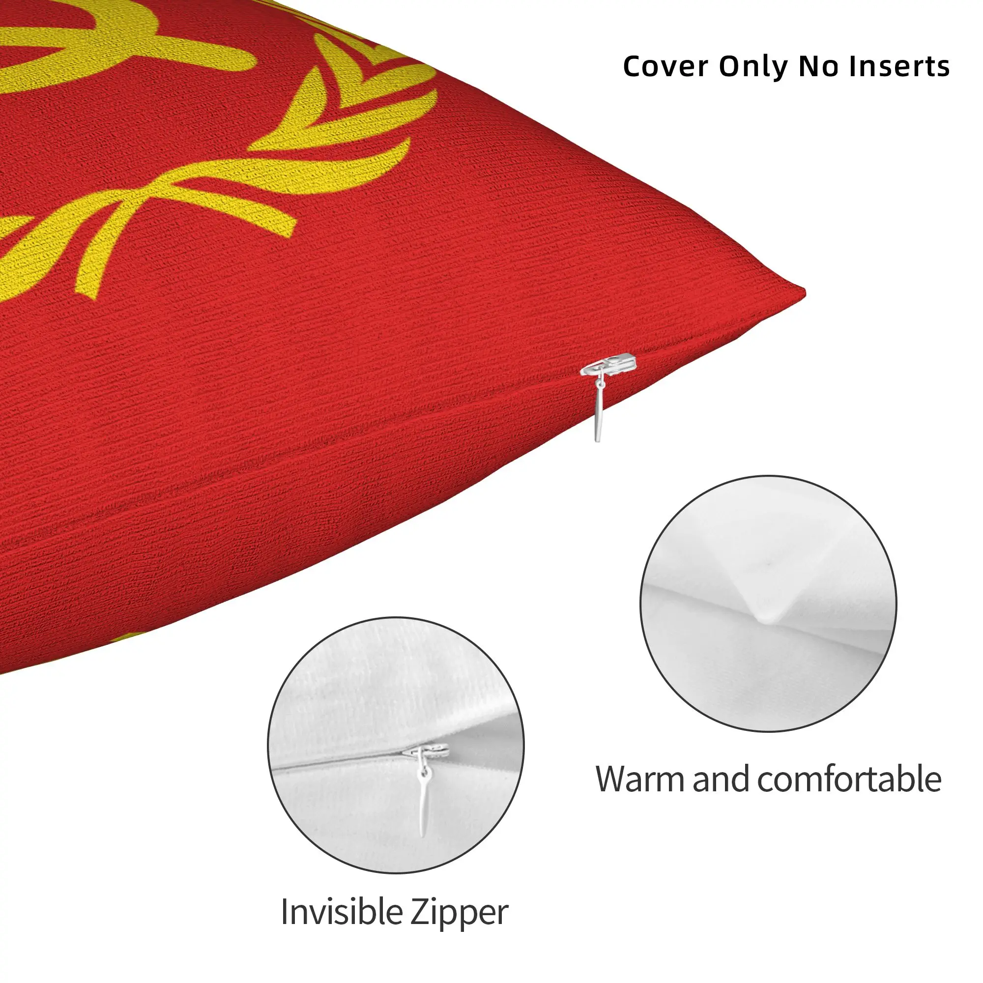 Hammer Sickle Soviet Union CCCP Pillowcase Printed Polyester Cushion Cover Gift USSR Russian Pillow Case Cover Home Zipper