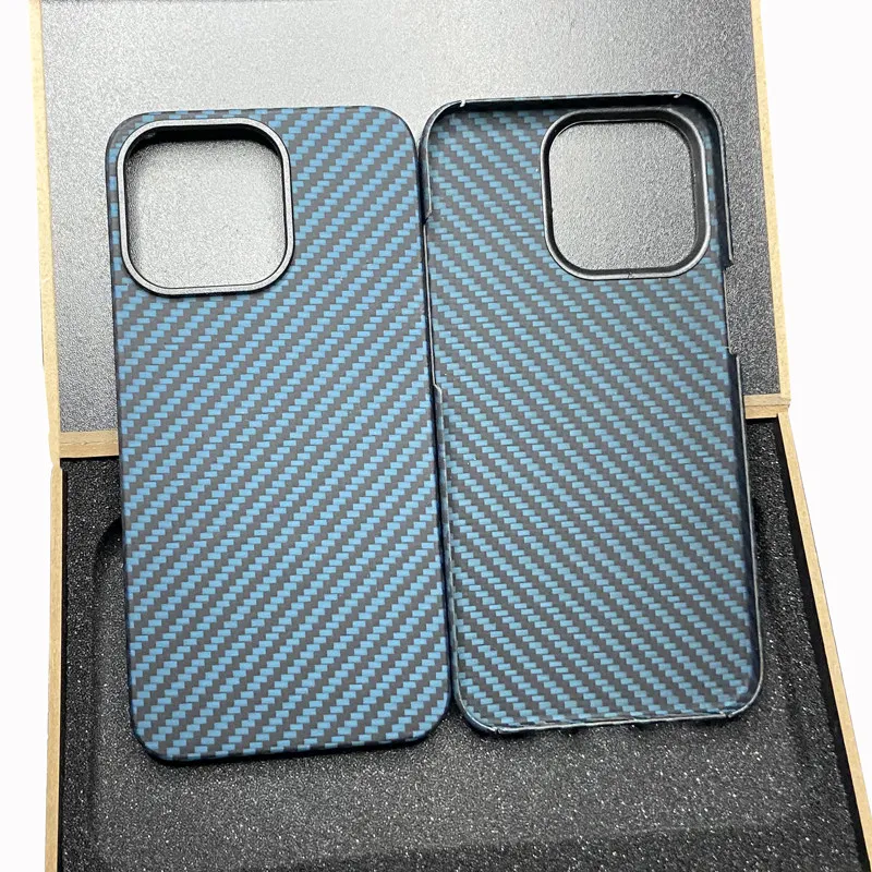 New Style Hollowed-Out Aramid Kevlar Case for iPhone 13ProMax Carbon Fiber Breathable Cover for Apple iPhone13 ProMax
