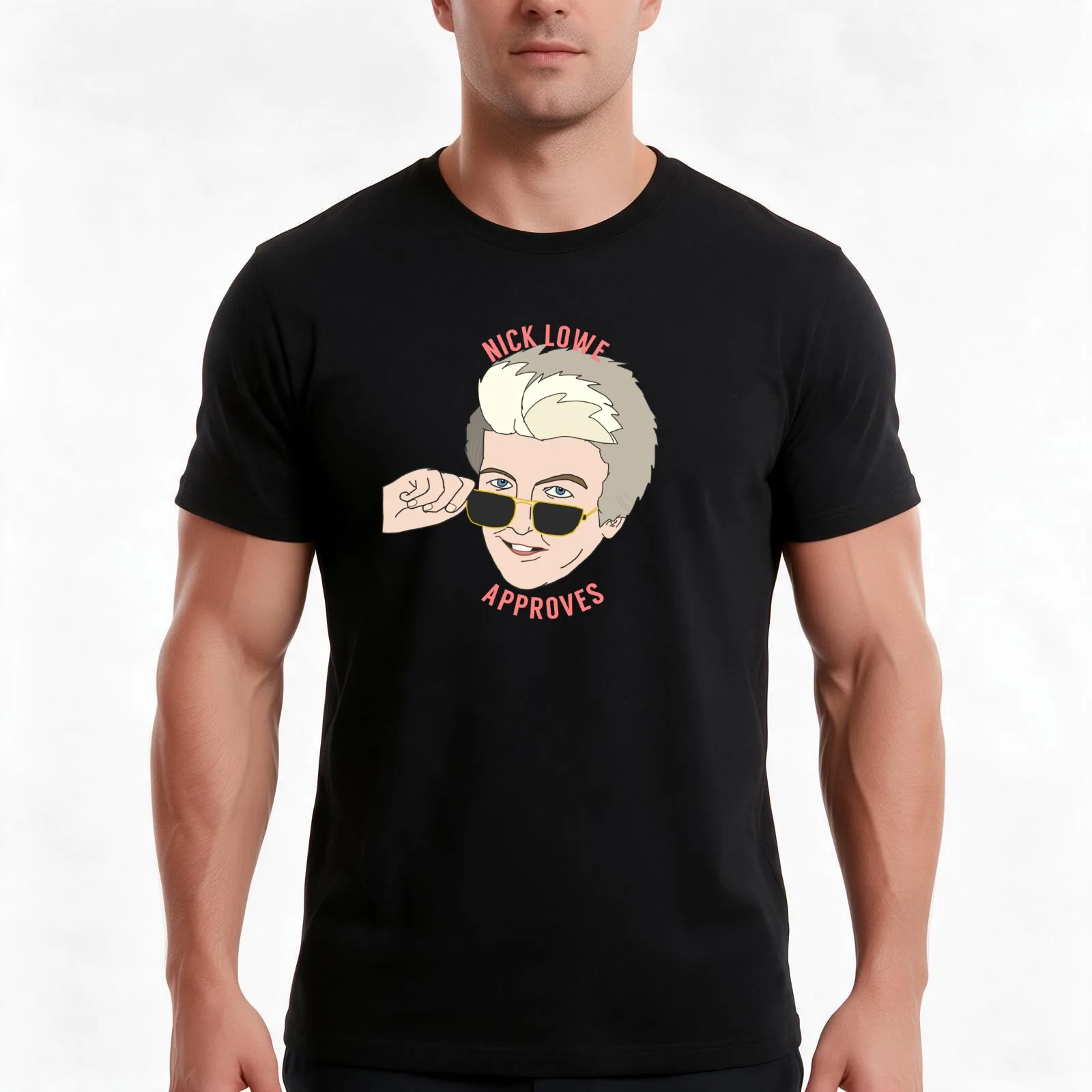 Nick Lowe Approves T-Shirt Summer Casual Cotton Tee Oversized Streetwear Tops Vintage Graphic Print Loose Fit Short Sleeve