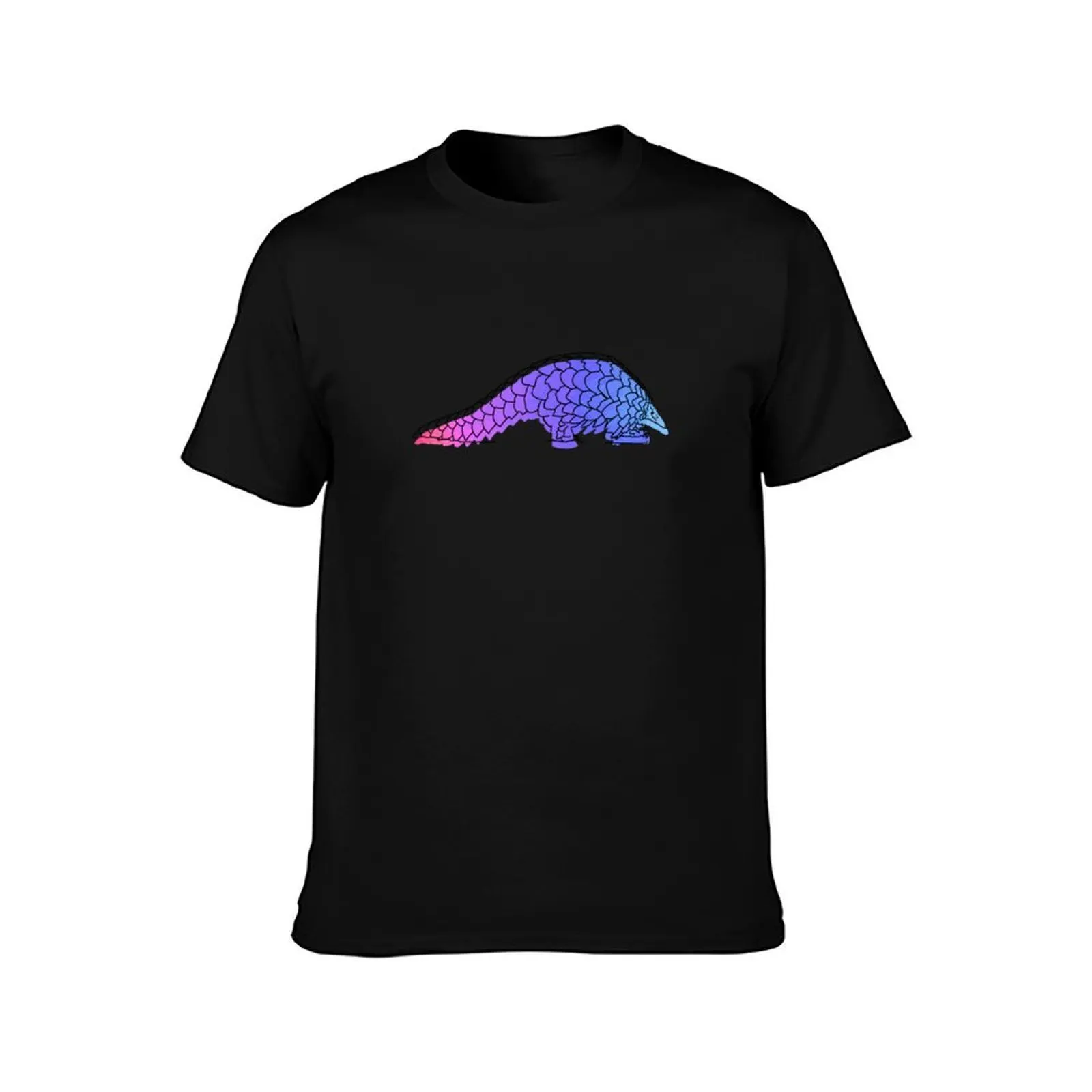 Watercolor Pangolin T-Shirt Summer Casual Cotton Tee Oversized Streetwear Tops Vintage Graphic Print Loose Fit Short Sleeve
