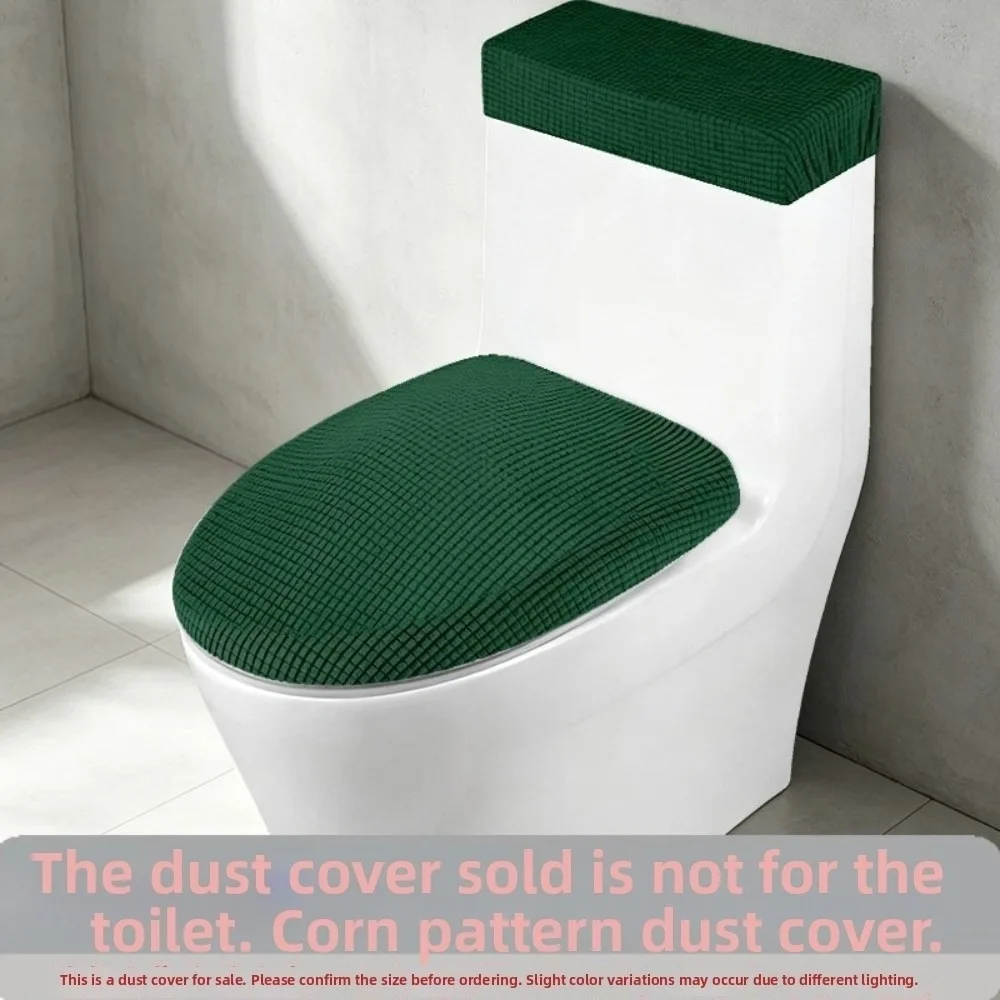 2-Piece Toilet Cover Set Elastic Stretch All-Inclusive Water Tank Dust Cover Washable Dust Proof Toilet Set Bathroom Use