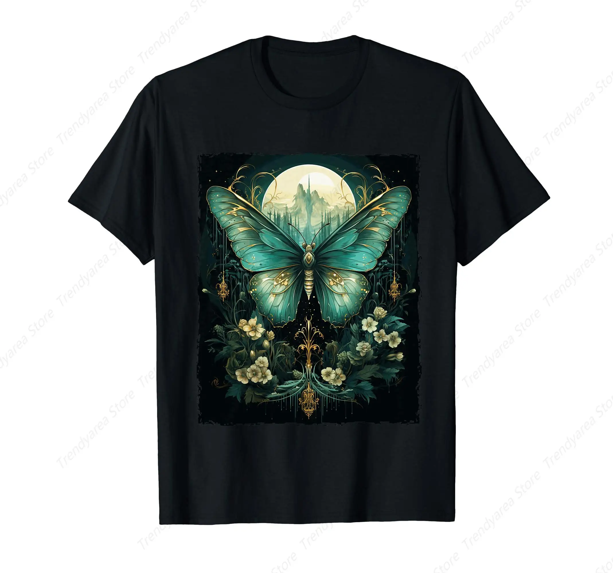 Luna Moth Insect Lover Witchy Aesthetic Moon Fairycore T-Shirt for Men Women