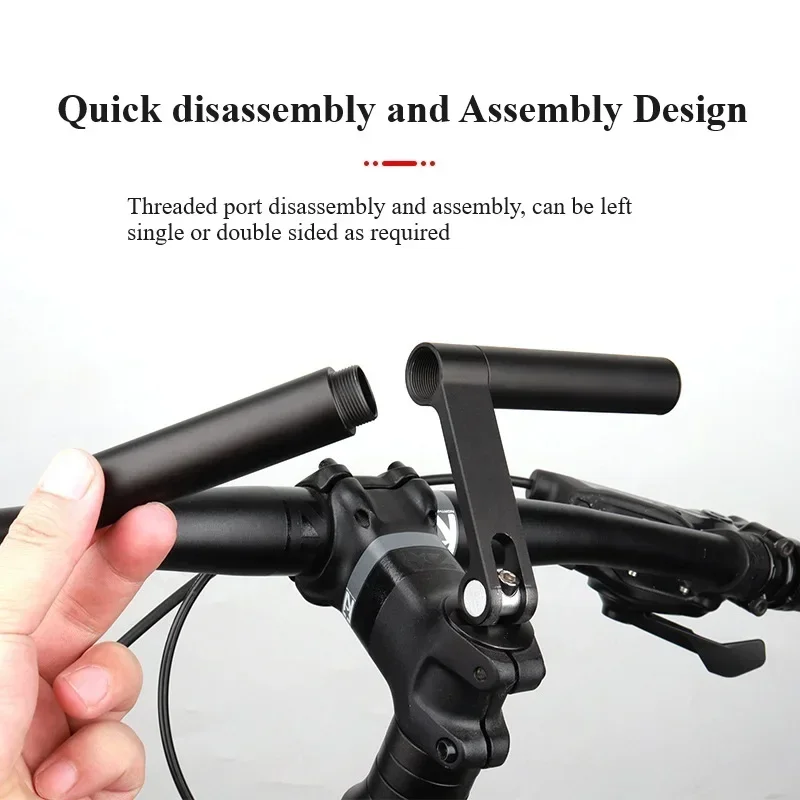 20cm Bicycle Handlebar Extended Bracket Bike Mount Bar Computer Holder Support Rack Alloy Stand Lamp GPS Frame Bicycle Clip