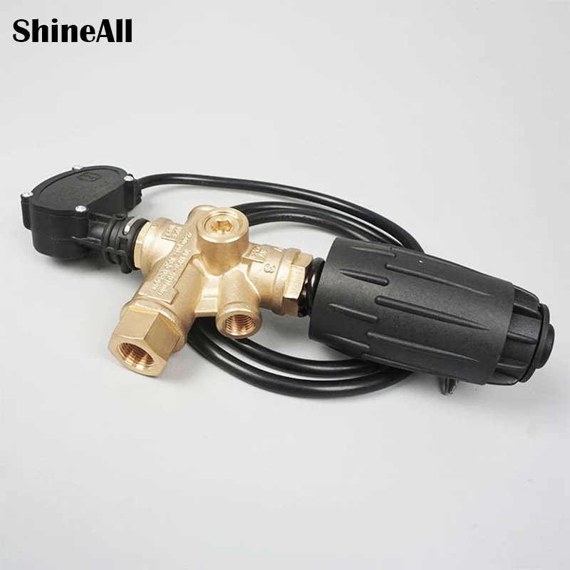 VRT3 Five-way high-pressure plunger pump pressure Unloader Regulator valve with large flow rate 3/8 brass quick coupling