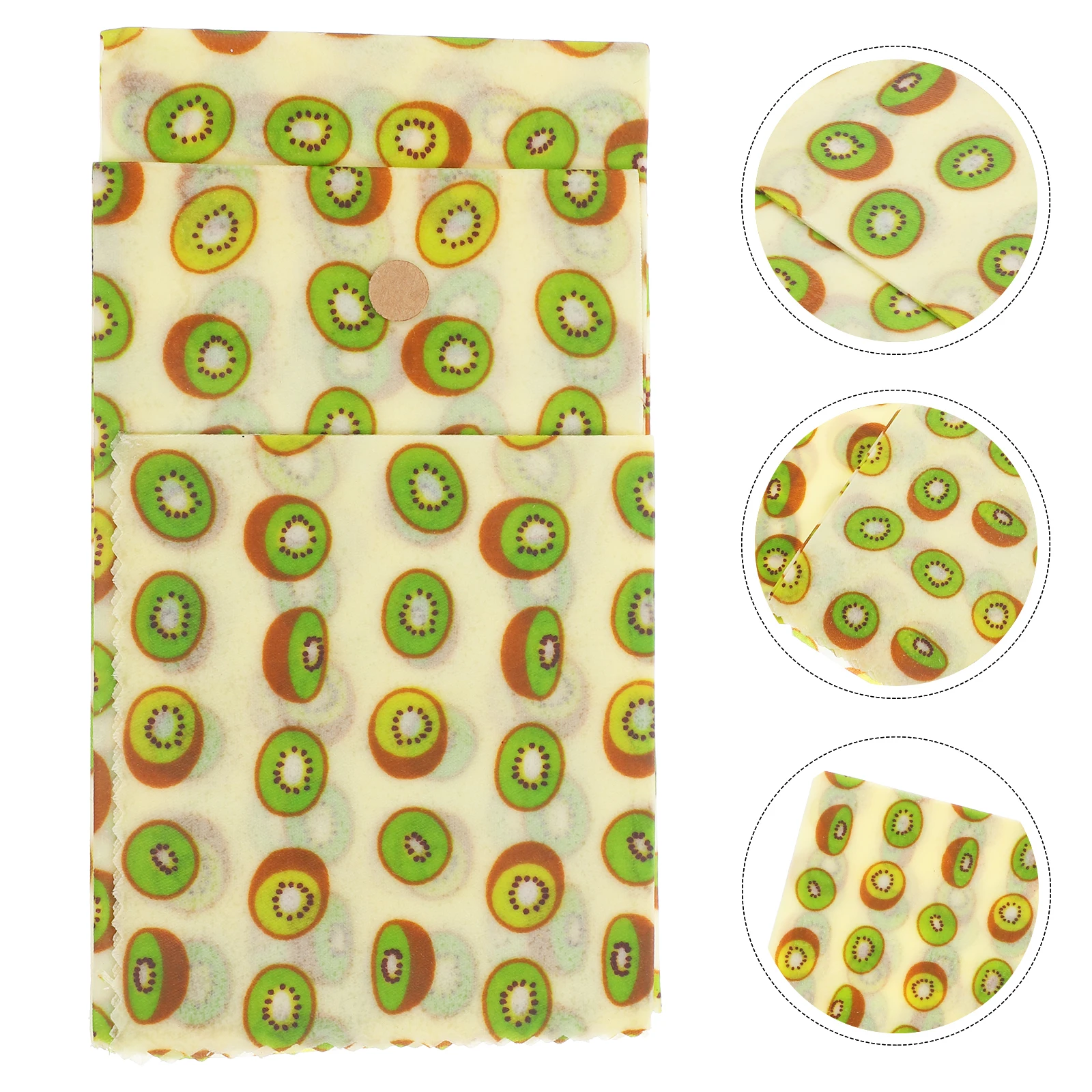 

3Pcs Fresh Keeping Beeswax Wraps Reusable Food Wrap Cloth for Containers Sandwiches Produce Wax Wraps