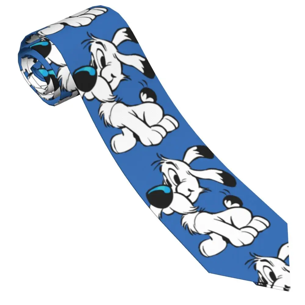 

Asterix And Obelix Neckties 8 cm Narrow Dogmatix Idefix Ideafix Dog Neck Tie for Mens Suits Accessories Cosplay Props