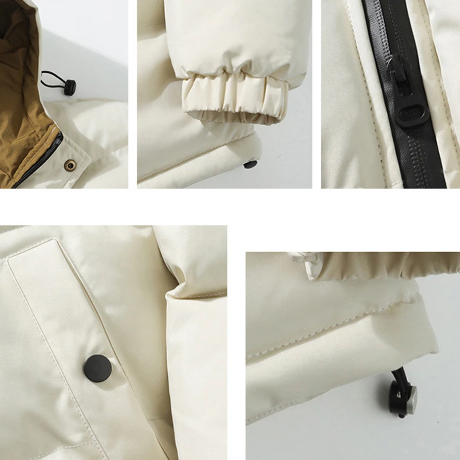 Padded Jacket Men Winter Parkas Thick Jacket Coat Solid Color Fashion Casual Hooded Parkas Male Winter Warm Outerwear