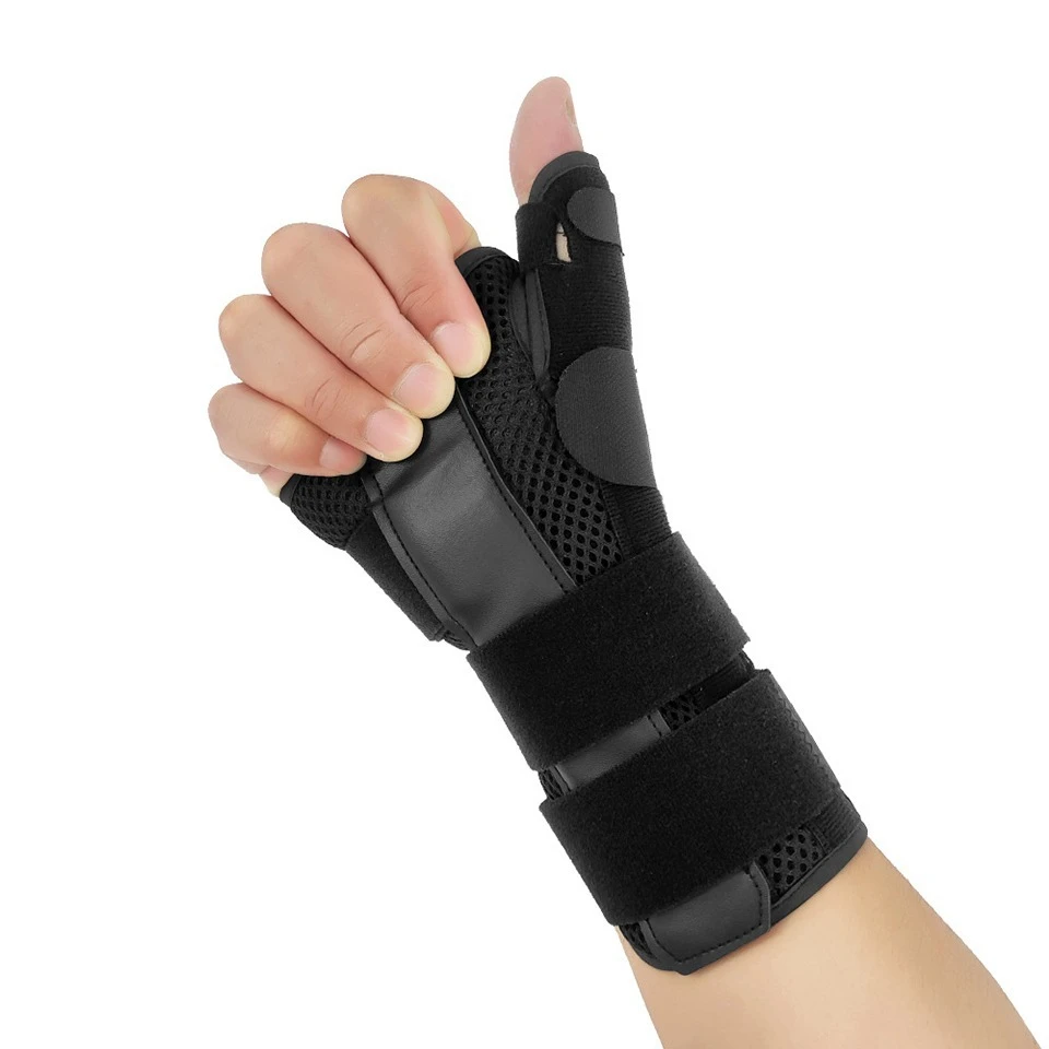 1Pcs Wrist Brace Pressurized Carbon Fiber Bracing Thumb Strap Protective Breathable Steel Wrist Brace Radian Aluminum Sheet