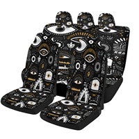 Eyes Pattern Design Designed Car Seat Cover Set For Most Cars, Fashionable Novelty Car Seat Protector Covers Full Set, Universal