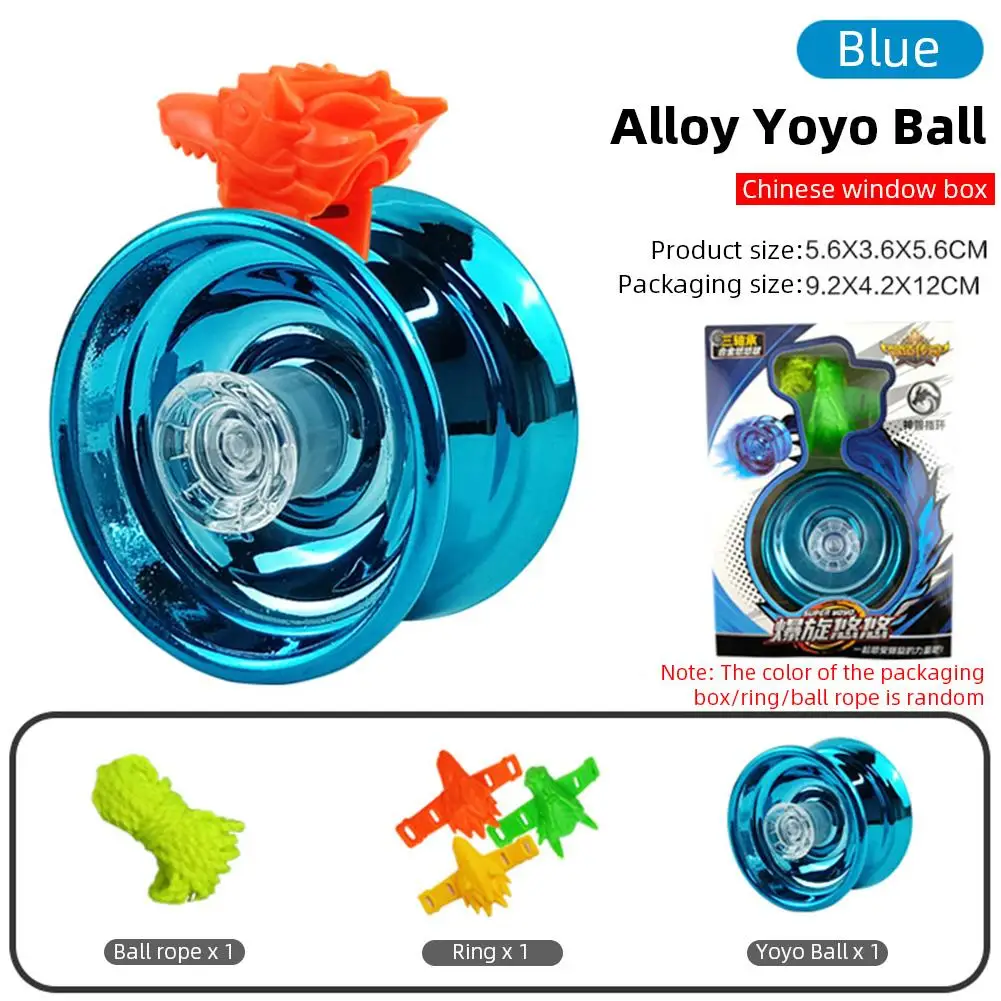 1 PC Metal Yoyo For Kids Colorful Professional 3 Bearing Alloy Yo-yo With String Ring Toys For Children Birthday Gifts