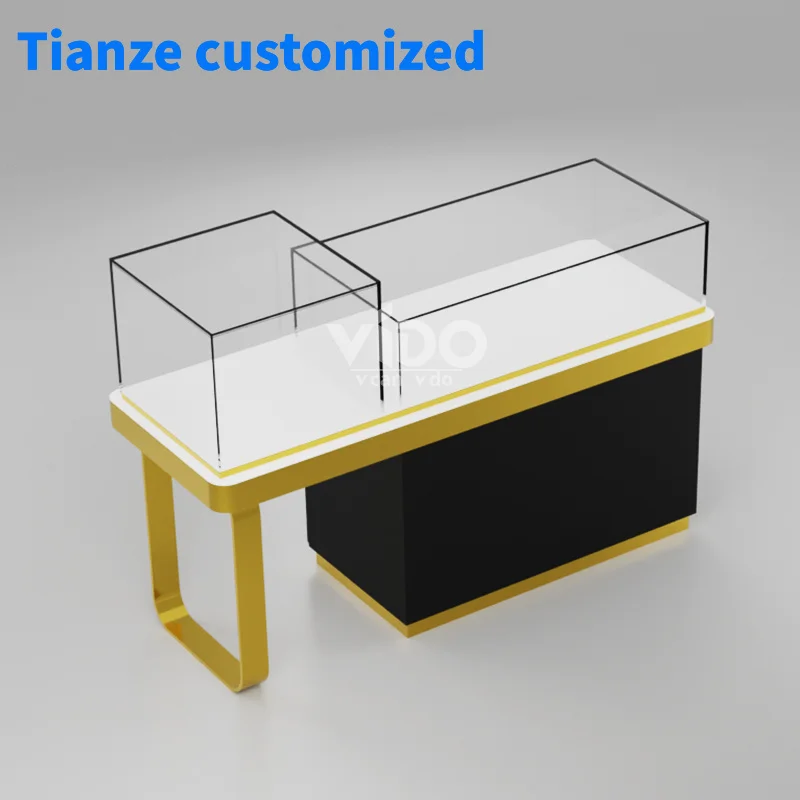 [Customized] custom made fashion wooden wall glass cabinet silver accessories with LED lighting jewelry display s