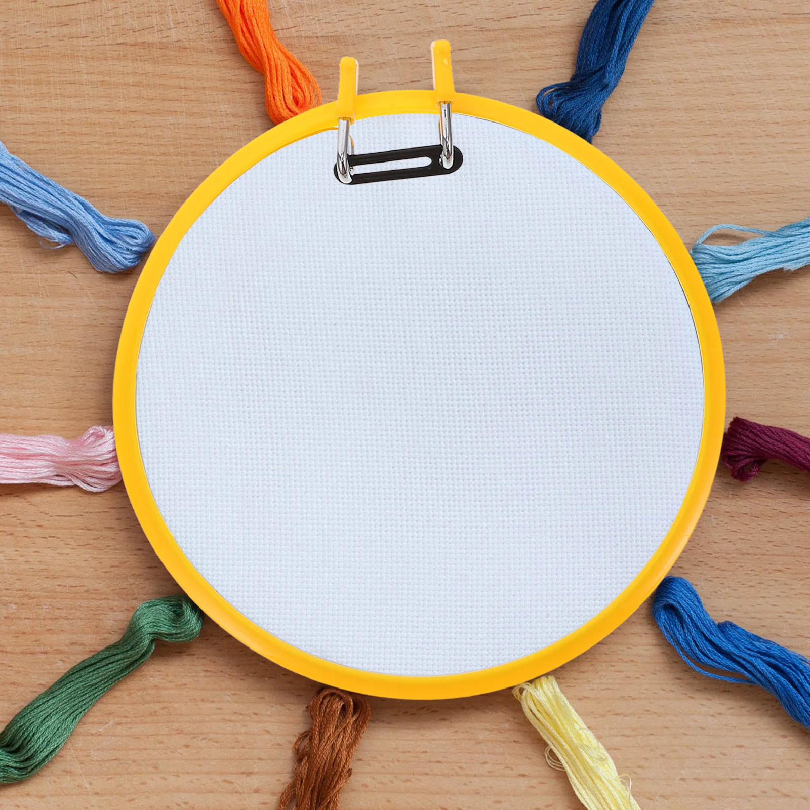 

Round Embroidery Hoop 20Cm Diameter Adjustable Plastic Stitch Ring for Tighten Fabric Precision DIY Crafts Cross Stitch