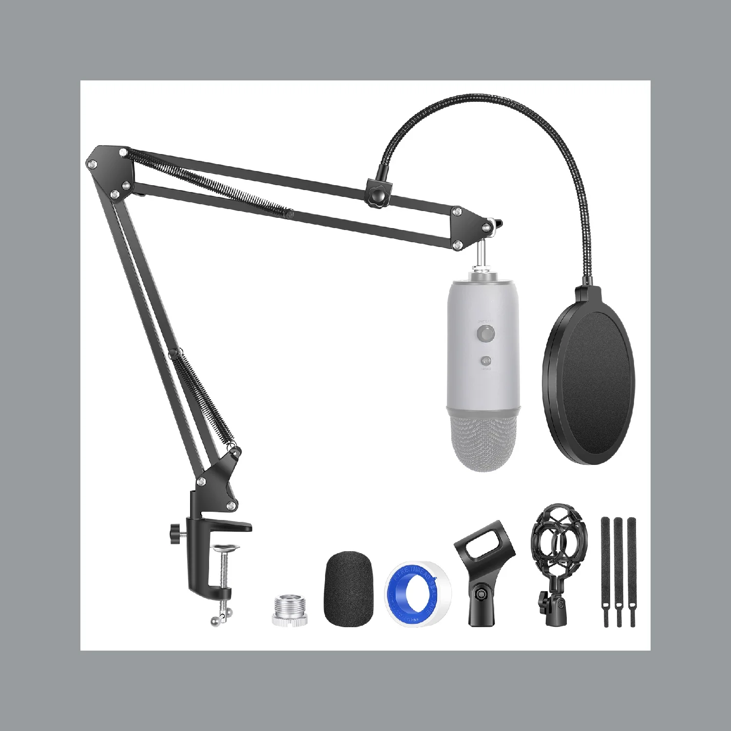 

Комплект подвесной ножничной стойки Neewer с креплением на стол для микрофонов Blue Yeti, QuadCast, для подкастов, стриминга, игр