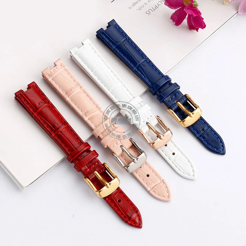 Notched Genuine Cowhide Watch with Accessories For GC YA1414 YA1415 Watchband 12mm 14mm Pin Buckle Bracelet Concave Interface