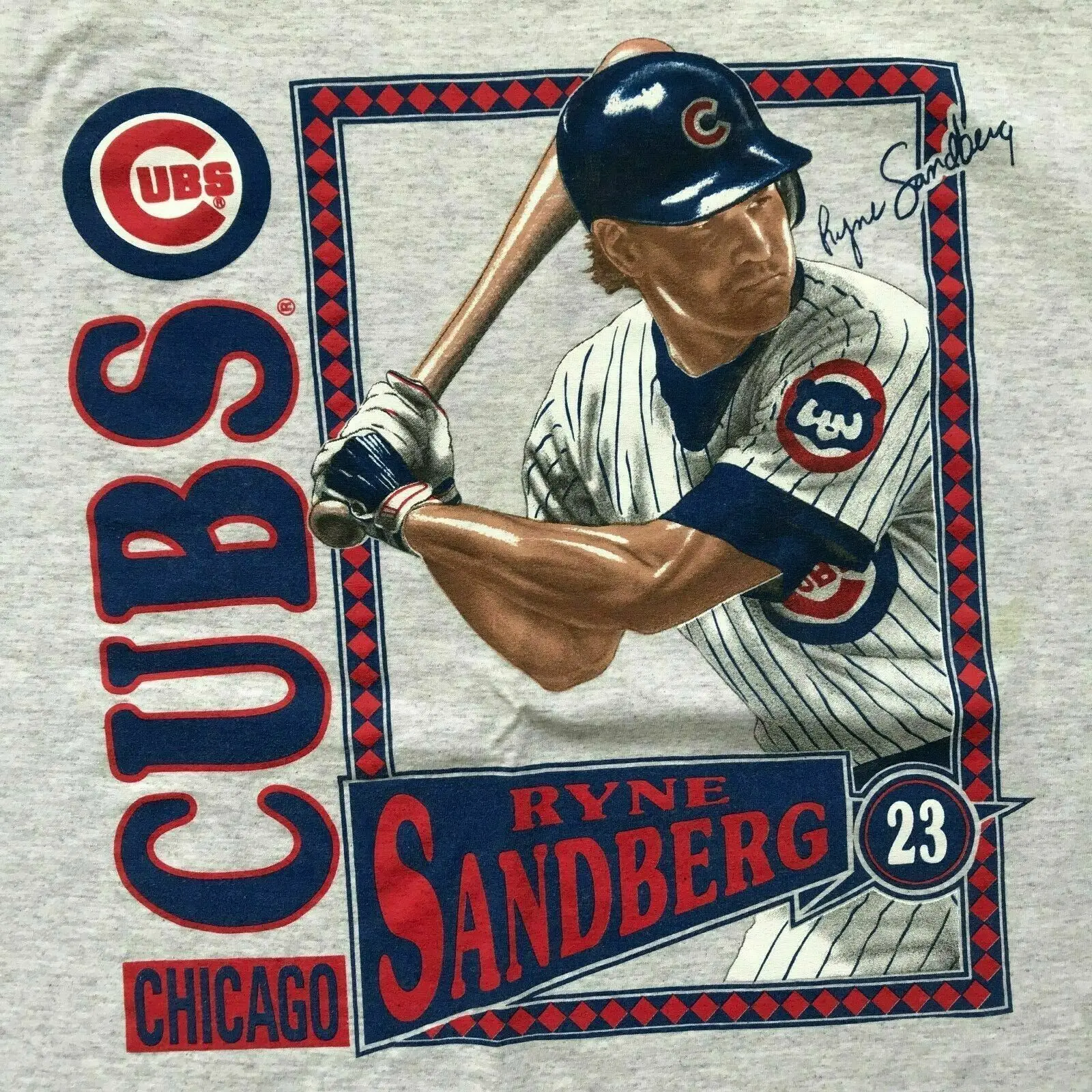 VTG Ryne Sandberg Men T shirt Grey Sizes S to 5XL JJ4374