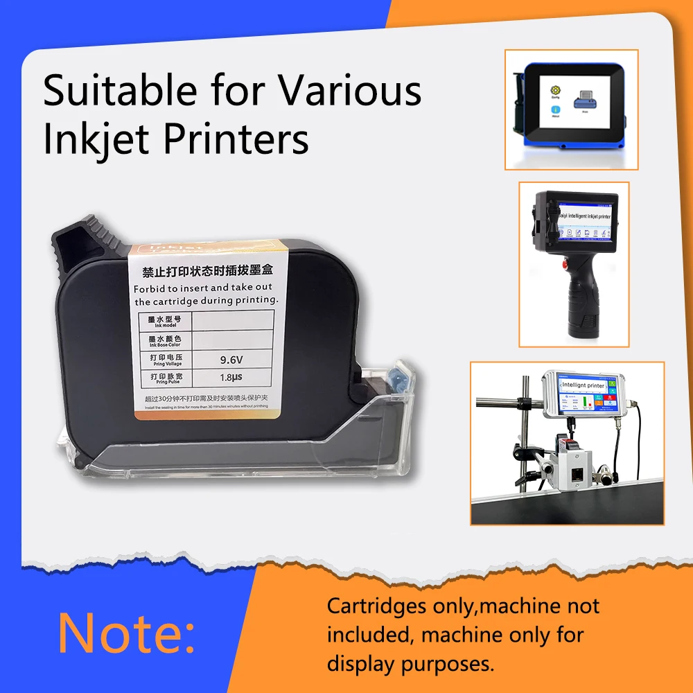 

Baiyi Ink Cartridge Fast Dry Waterproof High Adhesion Date Inkjet Printer Solvent Ink 12.7mm Half Inch