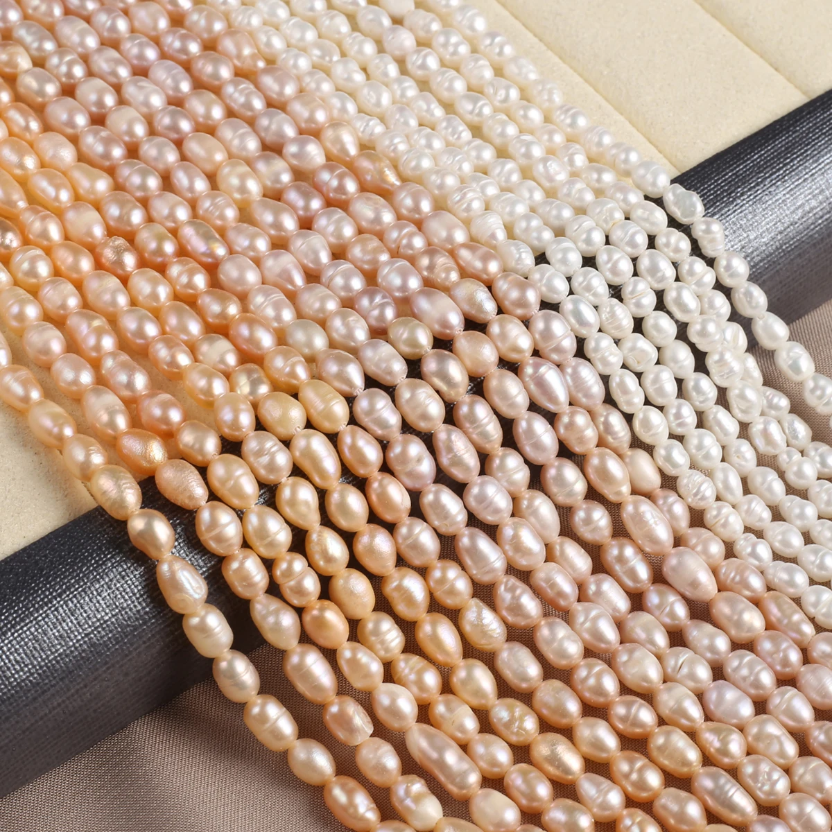Natural Pearl Rice-Shaped Beads Exquisite Shape Elegant Appearance For DIY Jewelry Making Handmade Bracelet Necklace Length 36cm