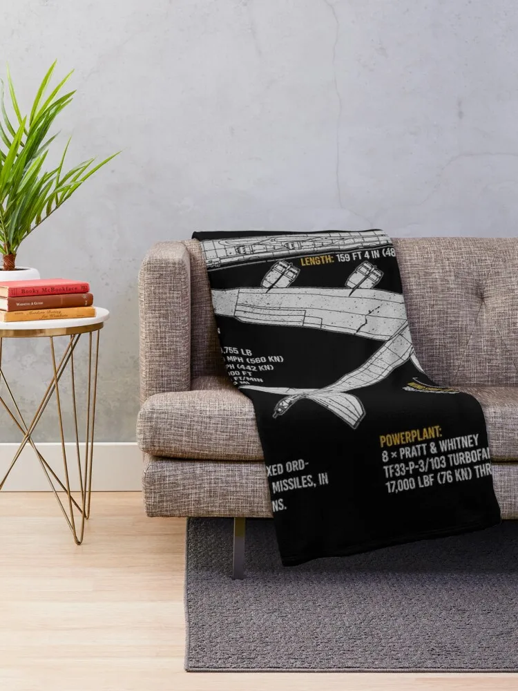 B-52 Stratofortress Bomber Aircraft Plane Airplane Blueprint Throw Blanket Sofa Blanket Luxury St Blanket