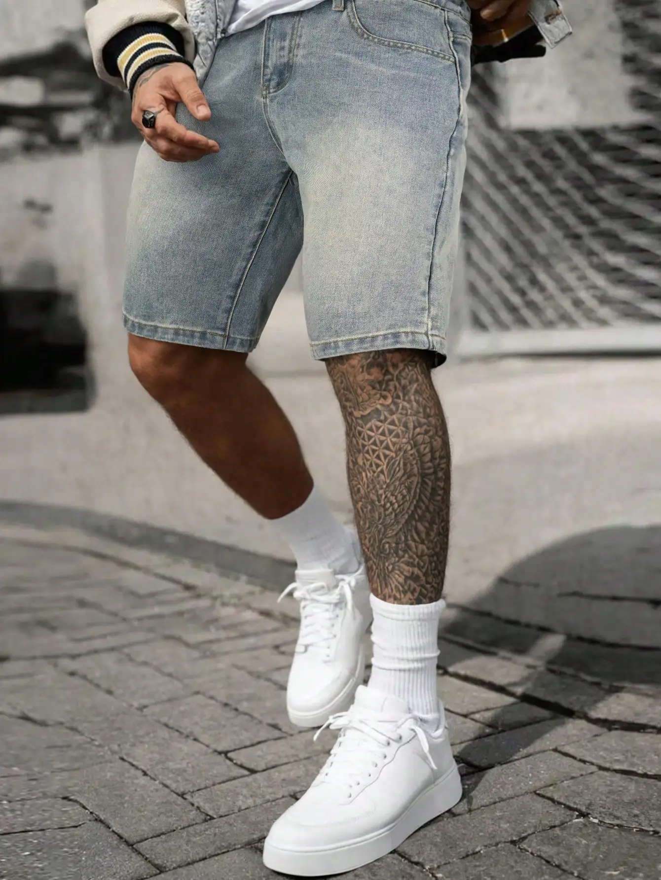 

Весенние и летние мужские и женские повседневные свободные джинсовые шорты с эффектом потертости, на резинке, простые, универсальные, прямого кроя