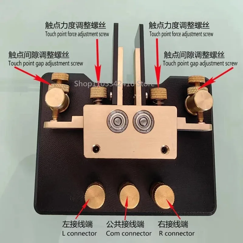 MK-03 Standard Version Brass CW Morse Key Automatic Shortwave Radio Telegraph Pure Silver Contacts for Amateur Radio Ham