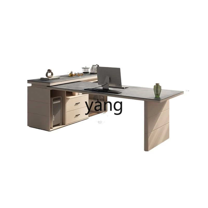

CX minimalist rock slab desk, tea table and chair integrated multi-functional modern simple corner writing desk