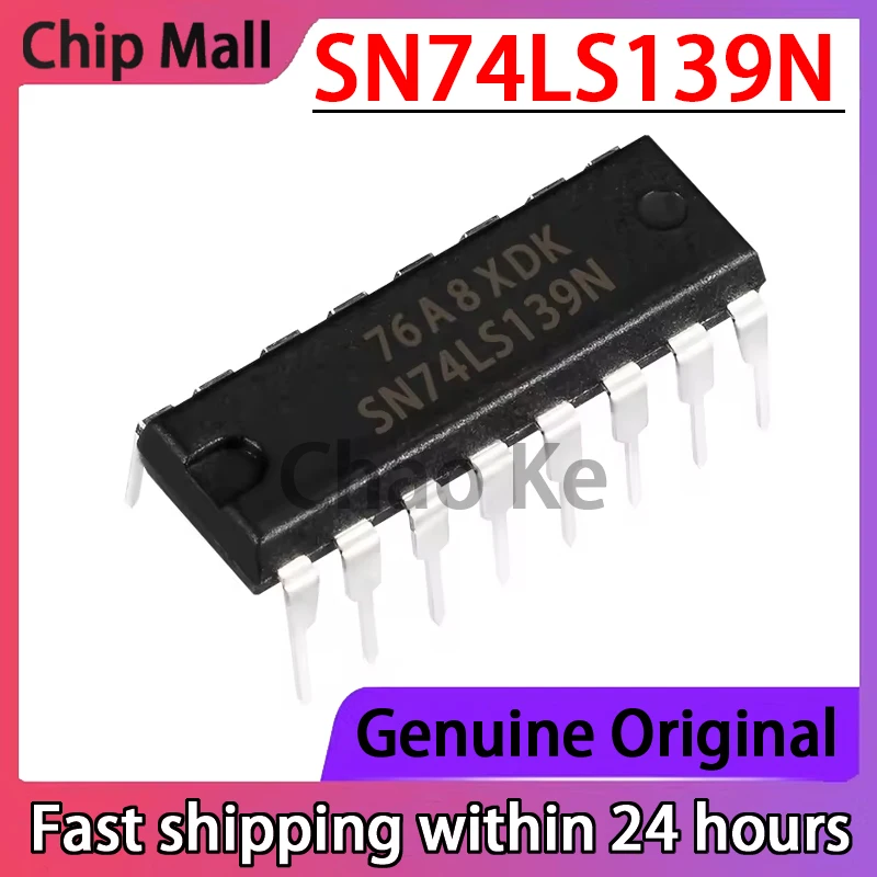 10PCS  Original SN74LS139N 74LS139 HD74LS139P Inline DIP16 New Multiplexer in Stock