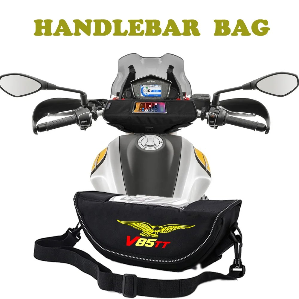 

Motorcycle Handlebar Bag For Moto Guzzi V85 TT V85TT Accessories Portable Waterproof Phone Bags