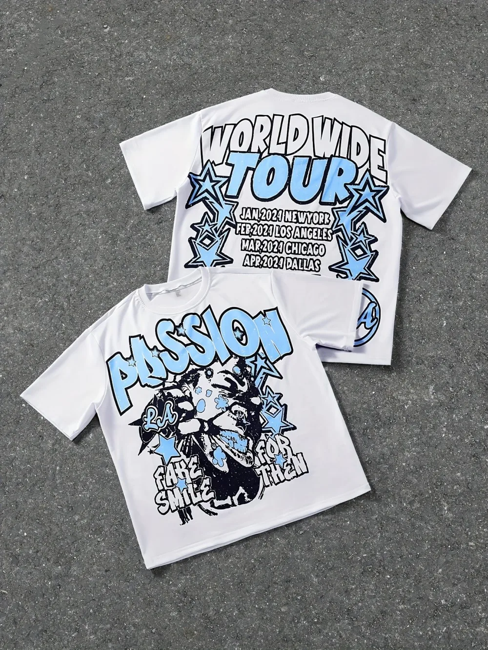 New American Men's Summer Character Letter Graffiti Print Micro Elastic Breathable Round Neck T-shirt Outdoor Street Top