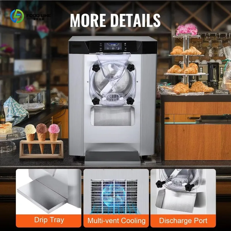 Customized Hard Ice Cream Machine Automatic Ice Cream Vending Machine For Commercial Use