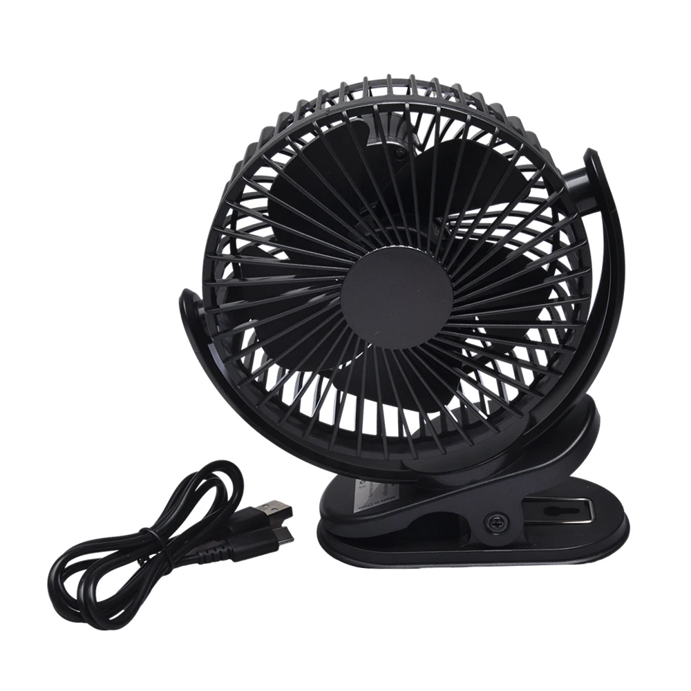 5inch 8inch Rechargeable Battery Operated Clip on Fan, USB & Type-C Charging, 4 Speeds Adjustable Portable Desktop Fan