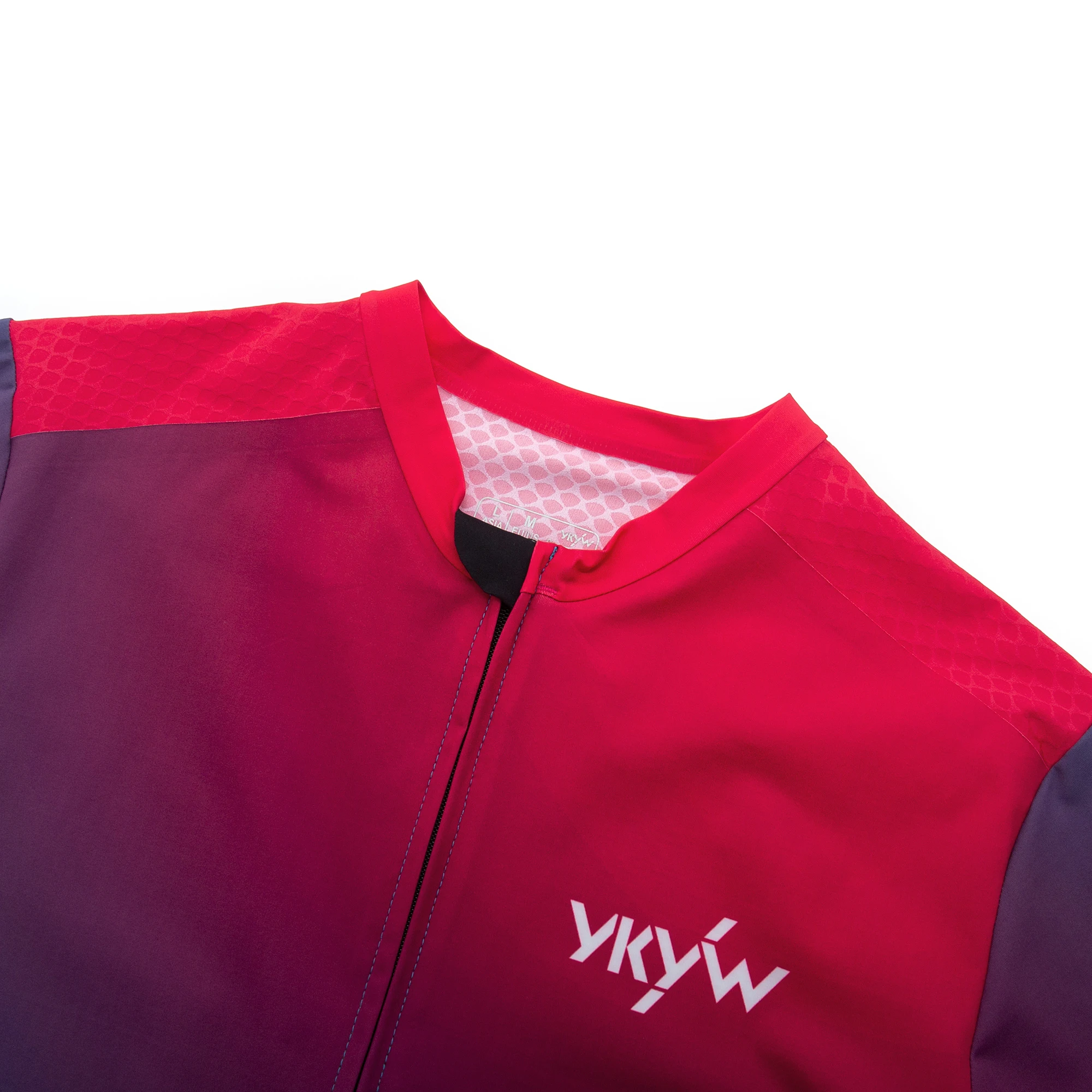 YKYWBIKE Men's Long Sleeve Cycling Jersey Italy MITI Fabric Wear-resistant Breathable Gradient Bicycle Road Bike Shirts Autumn