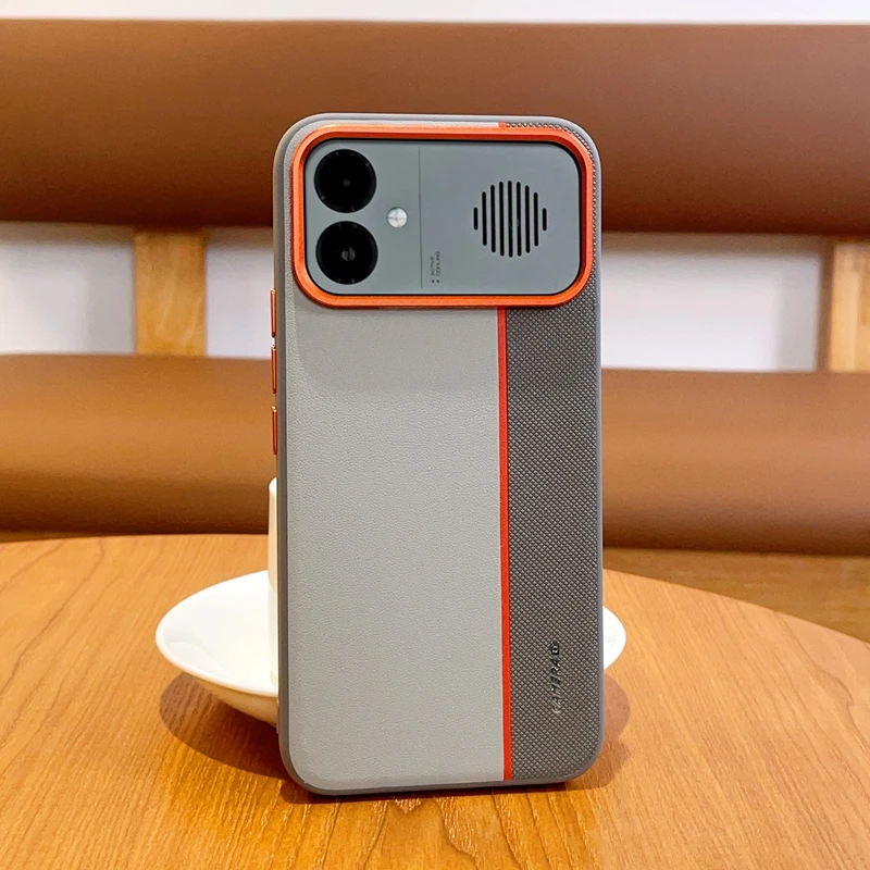 

For Xiaomi Redmi K90 Max Case ELVEV Hard PC + Premium PU Leather Anti-fingerprint Phone Cover