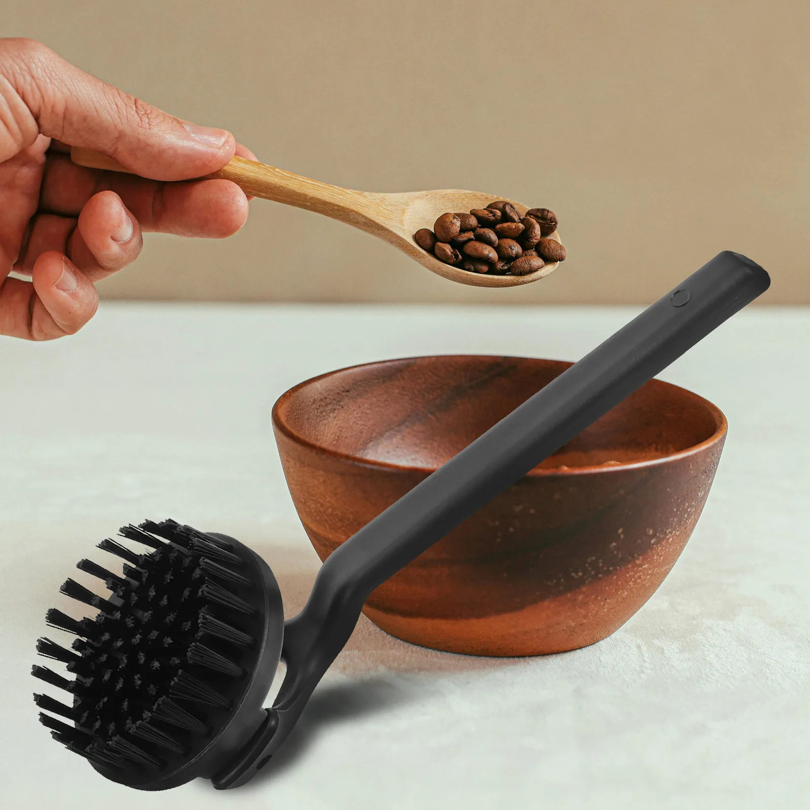 

Coffee Machine Cleaning Brush Long Handle Soft Bristles Espresso Machine Cleaner Tool Powder Cup Cleaner