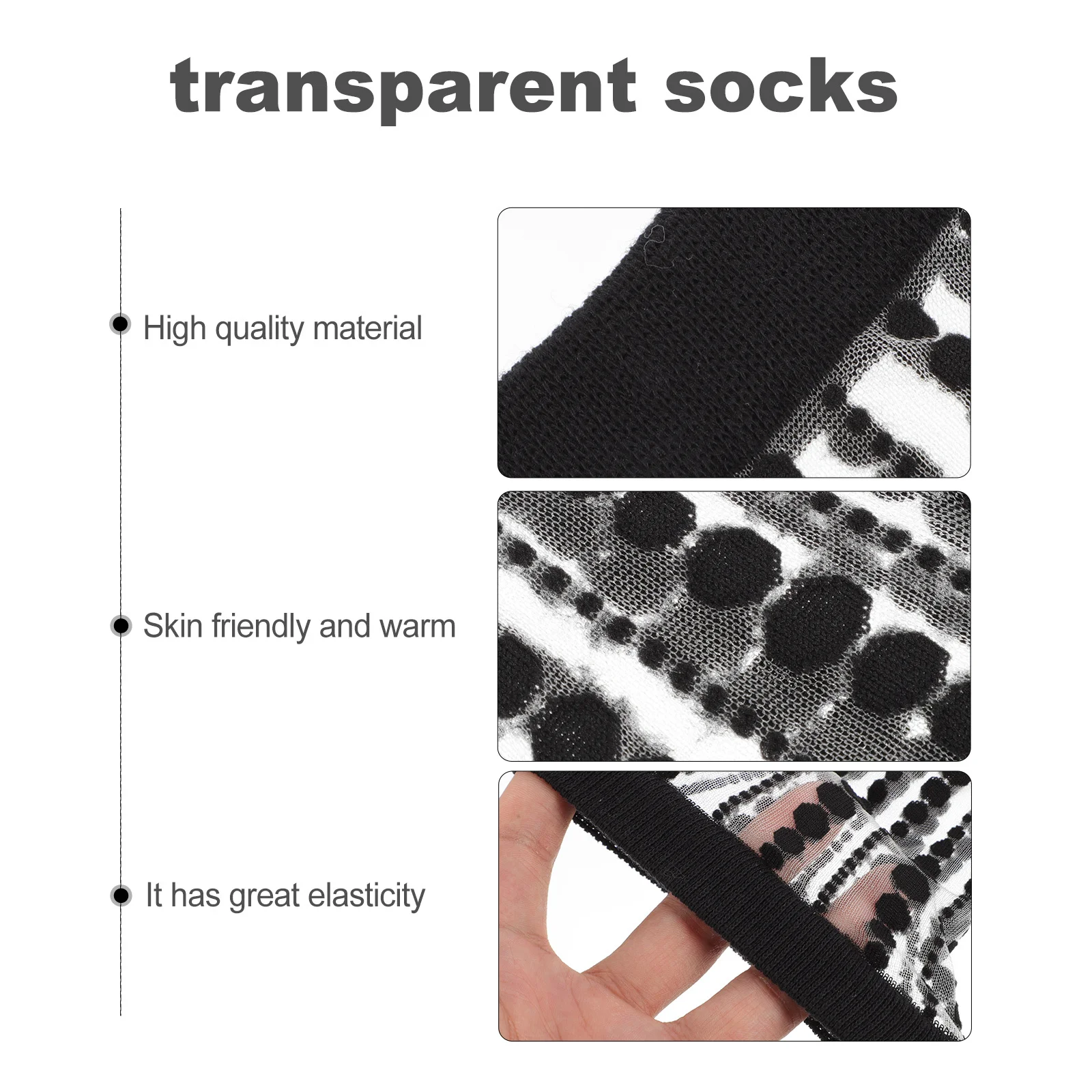 

Transparent Ultra Thin Socks Women Summer Stockings Girls Compression Nylon Student Sock Anti Slip Design For Party Daily Use