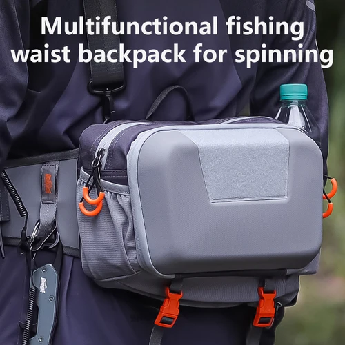 Imagen 1 del producto Bolsa de Pesca de 5L, Bolso Multifuncional Impermeable, Bolsa para Aparejos de Pesca, Mochila de Pesca, Riñonera, Resistente al Agua