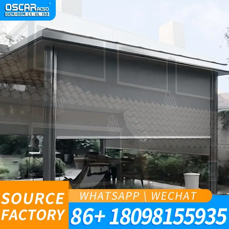Automatic Smart Drive Exterior Zip Track Outdoor Electric Roller Blinds for Outdoor Space Factory Price for Effortless Shade Rol