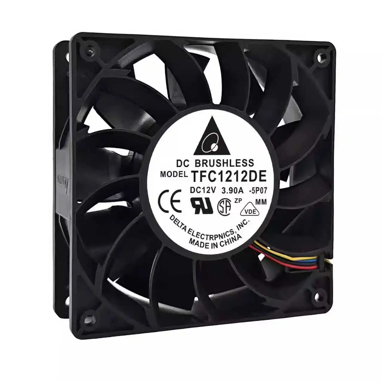 120mm High Speed Fan for Delta TFC1212DE 12038 12V 3.9A PWM Fan | 250CFM ASIC Miner Cooling,5500RPM Dual Ball Bearing