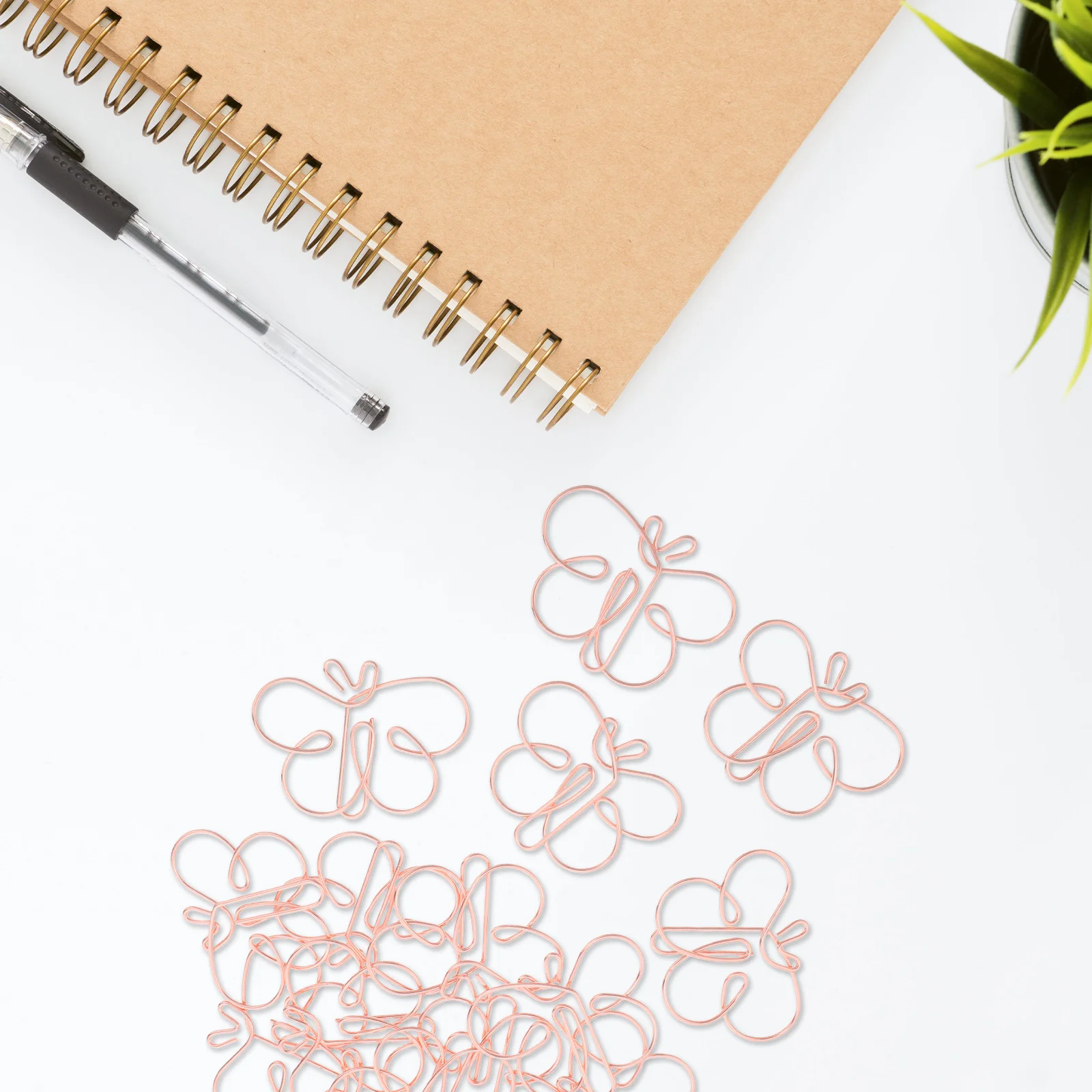 

30Pcs Creative Butterfly Metal Paper Clips Cute Bookmark Clips File Document Organizer Novelty Office Supplies